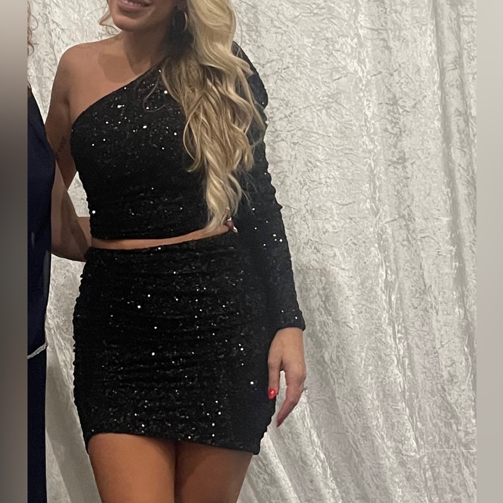 Express sequins crop top XS